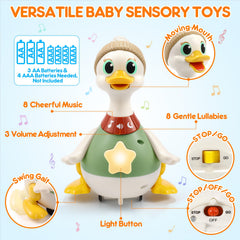 LUDILO duck toy delivers eight melodies to captivate babies