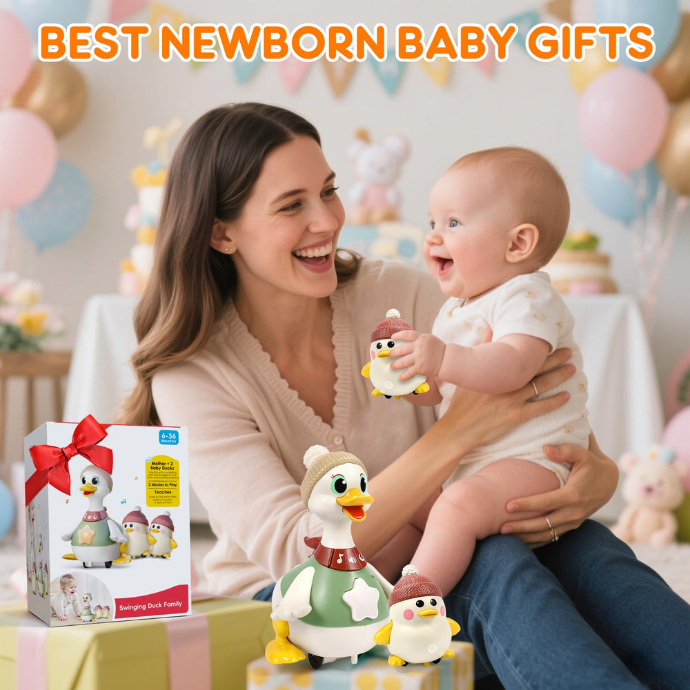 LUDILO duck toy tummy time engagement to strengthen neck and limbs