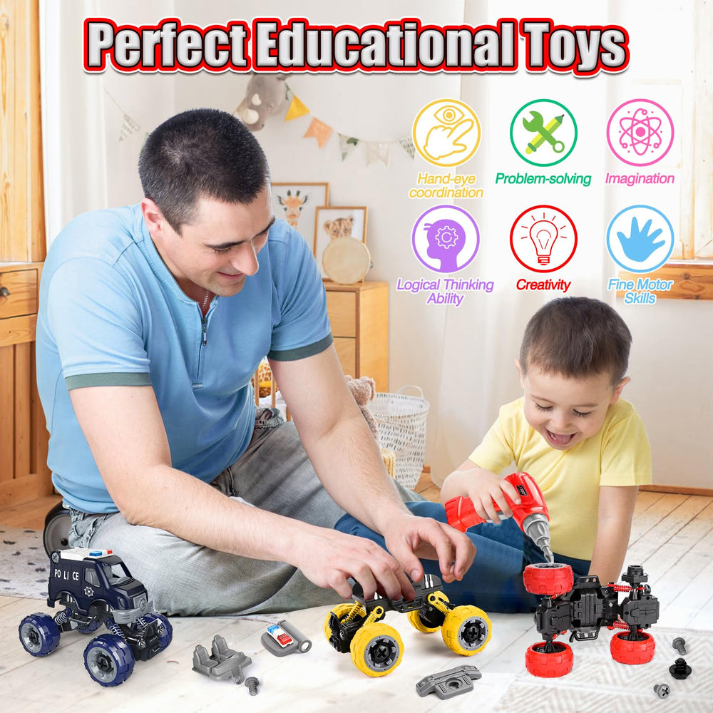 LUDILO drill-action toy highlights screw tightening and problem-solving basics.