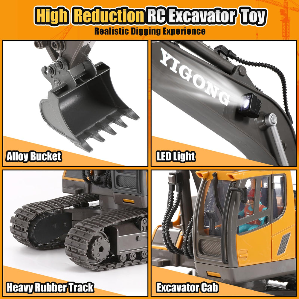 LUDILO excavator enjoying outdoor sandbox and beach play with control