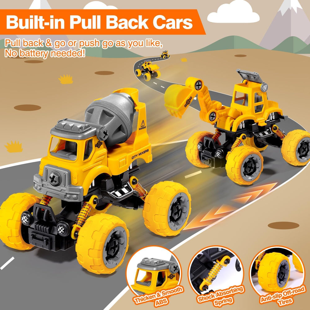 LUDILO take apart dump truck toy with functional screws and wheels