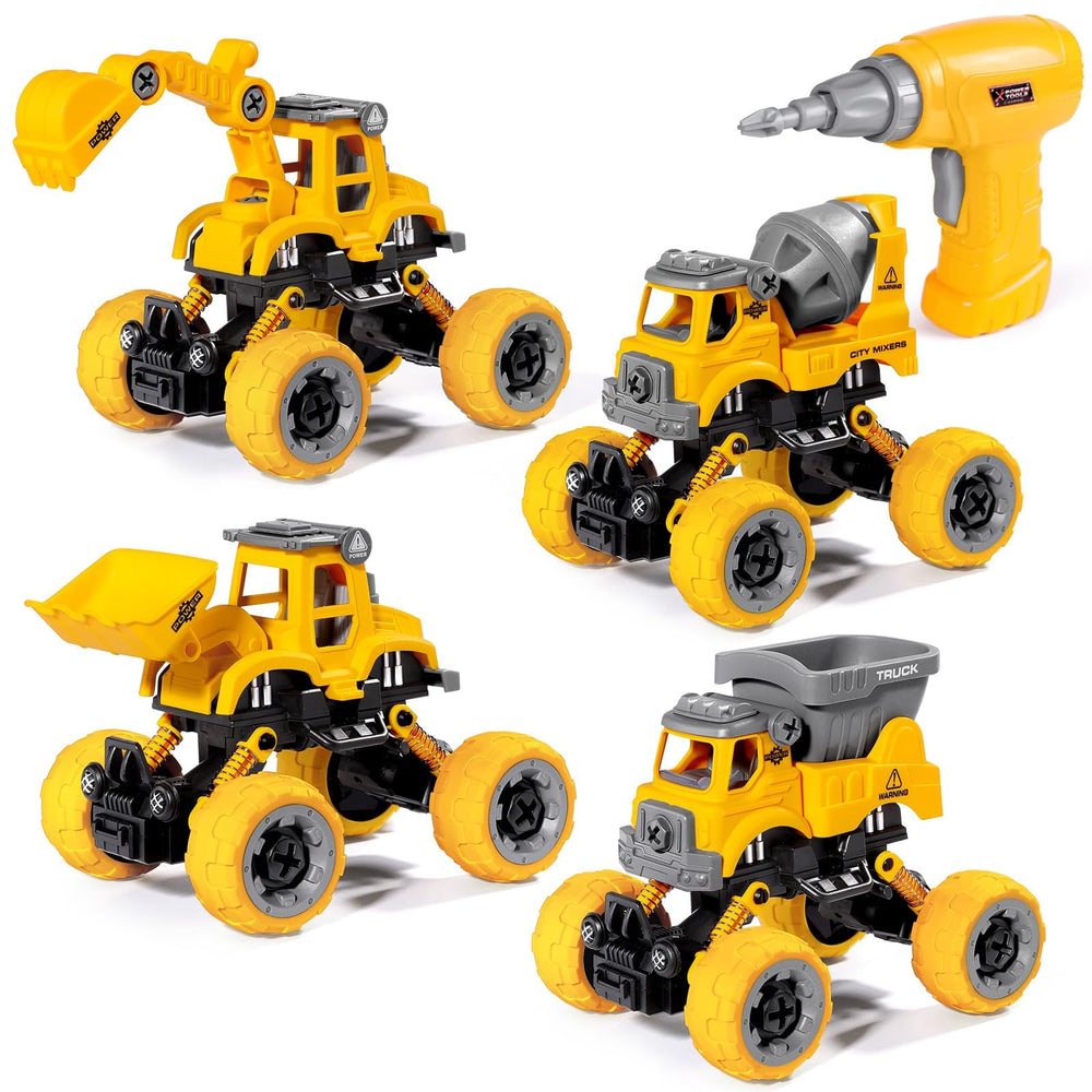 LUDILO take apart excavator toy for creative DIY construction play