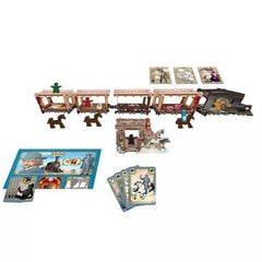 Ludonaute Colt Express end-of-round cards highlight bonus icons for strategy.
