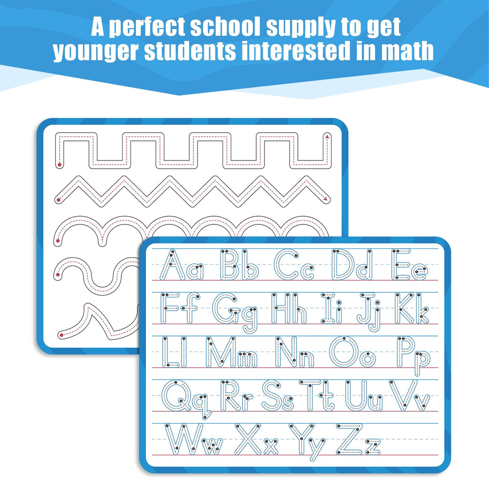 LUHEAGU handwriting board shows ABC tracing during homeschool writing practice.