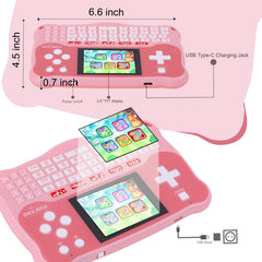 LUHYAUAN Kids Tablet colorful screen with 50 games for cognitive skills