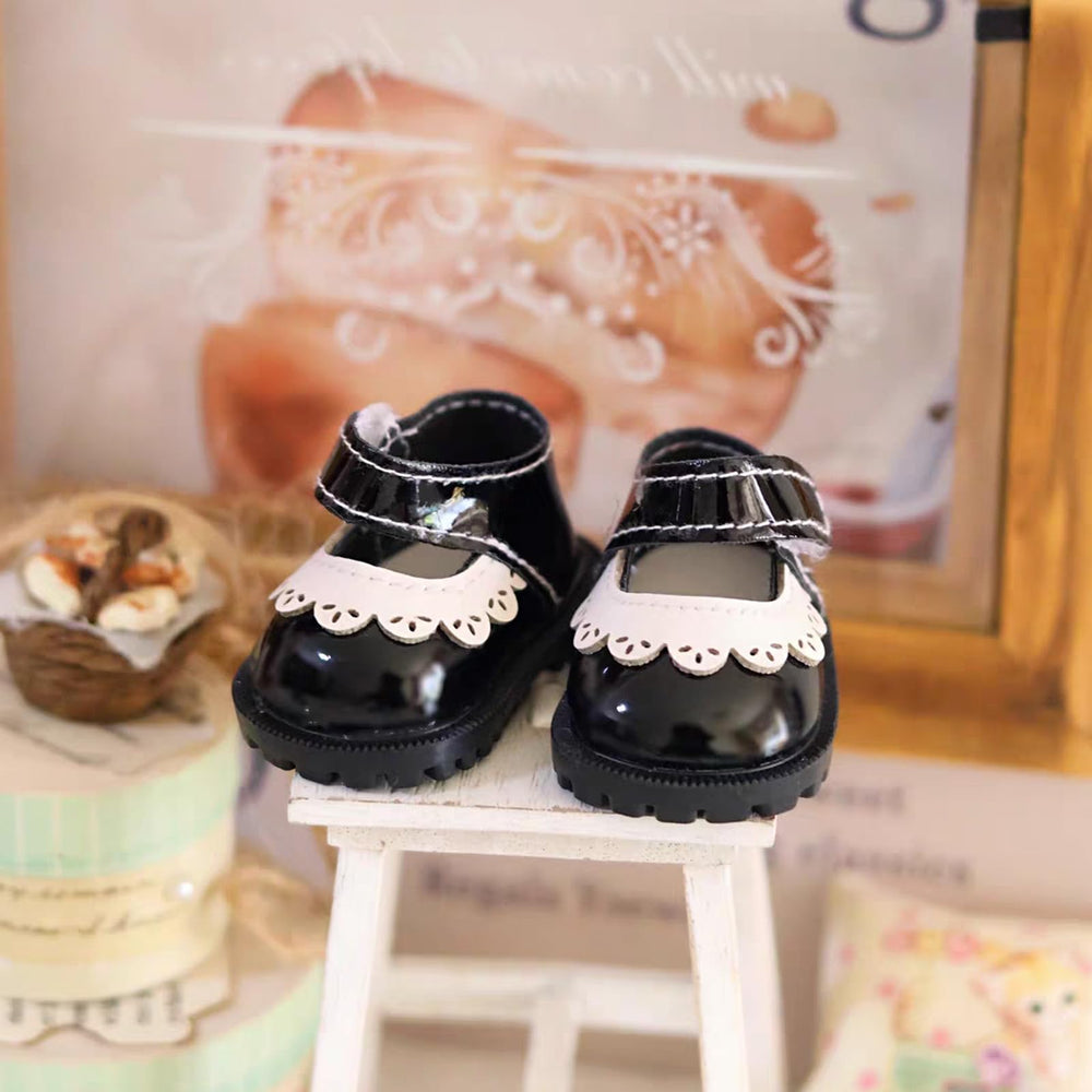 Lukax 15-17cm doll shoes side view, high-quality PU leather finish.