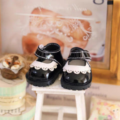 Lukax 15-17cm doll shoes side view, high-quality PU leather finish.