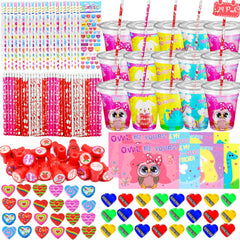 LUKBERA Valentine cups and stationery set designed for classroom exchanges and easy gifting