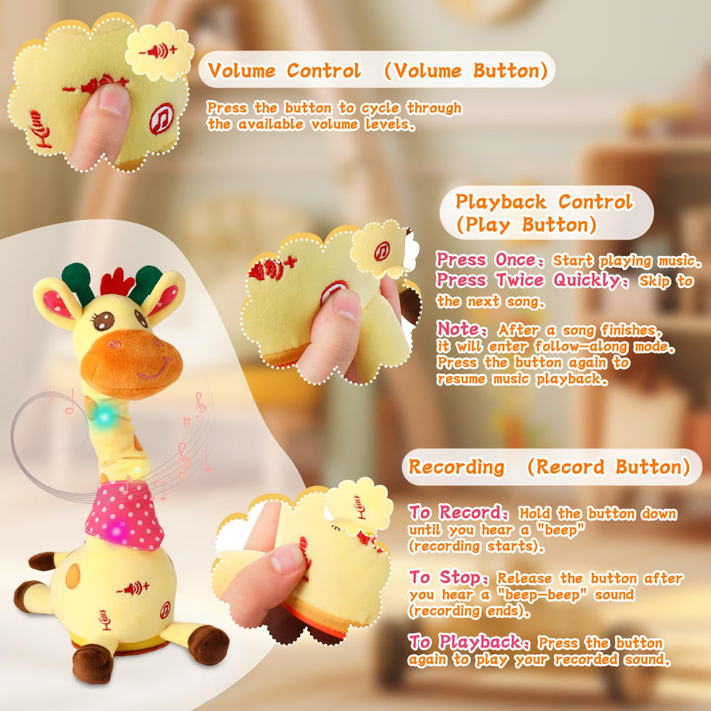 LUKETURE Gift-ready giraffe toy ideal for birthdays or holidays.
