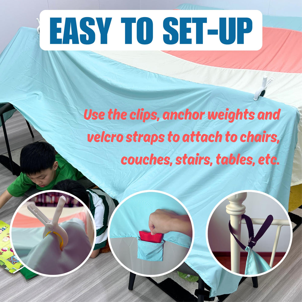 lukidoki Magic Fort soft fabric close-up shows skin-friendly breathable material.