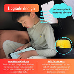 lukidoki sensory tent mesh windows and pockets improve airflow and storage