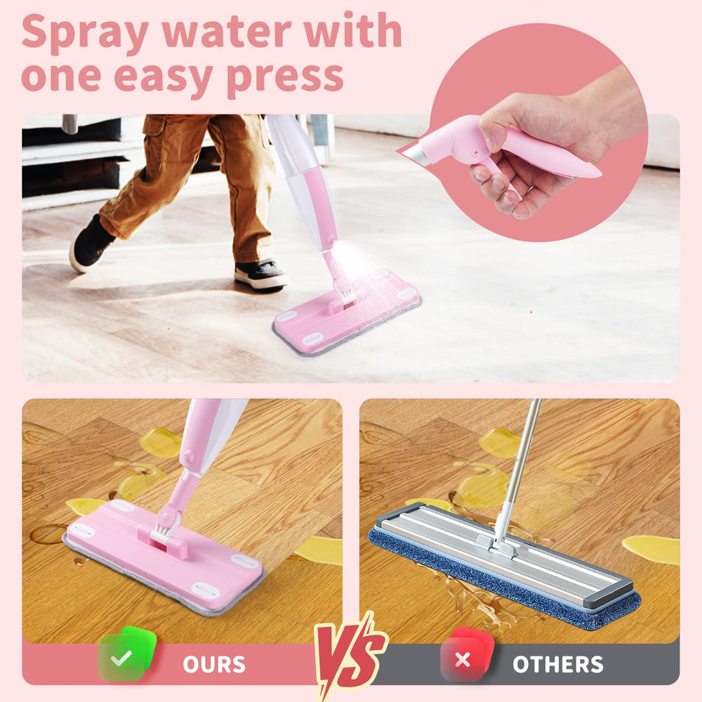 Lullulii microfiber pad lifts dust and spills safely.
