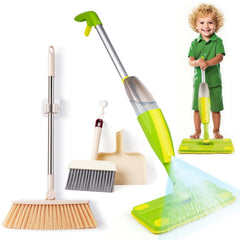 Lullulii Kids Spray Mop real working mini mop for engaging floor cleaning play