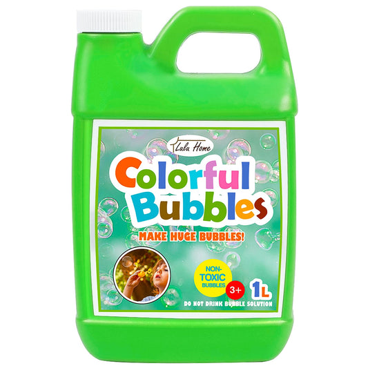 Lulu Home grass-green bubble concentrate bottle ready for outdoor party bubbles
