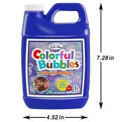 Lulu Home concentrated solution pour for mixing with water to vary bubbles.
