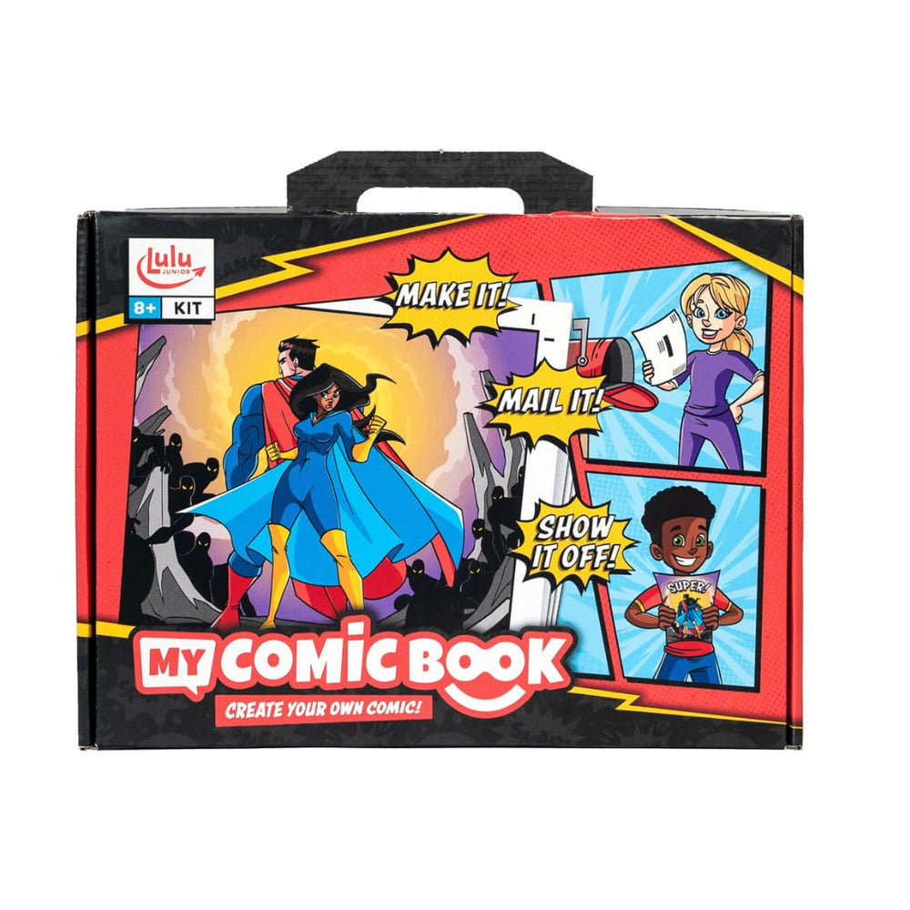 Lulu Jr. My Comic Book kit cover drawing showcases imagination and creative project fun.