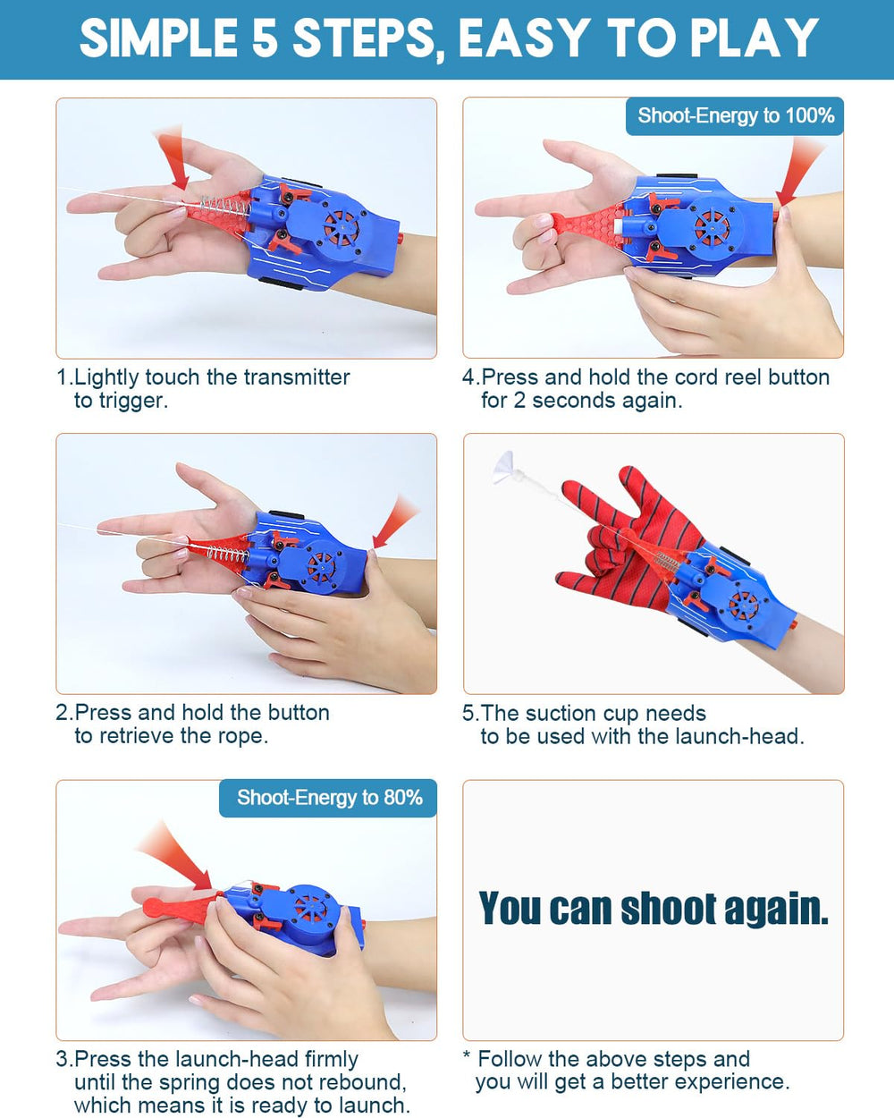 Lumhew suction cup attachment offers attachment to smooth surfaces during play.