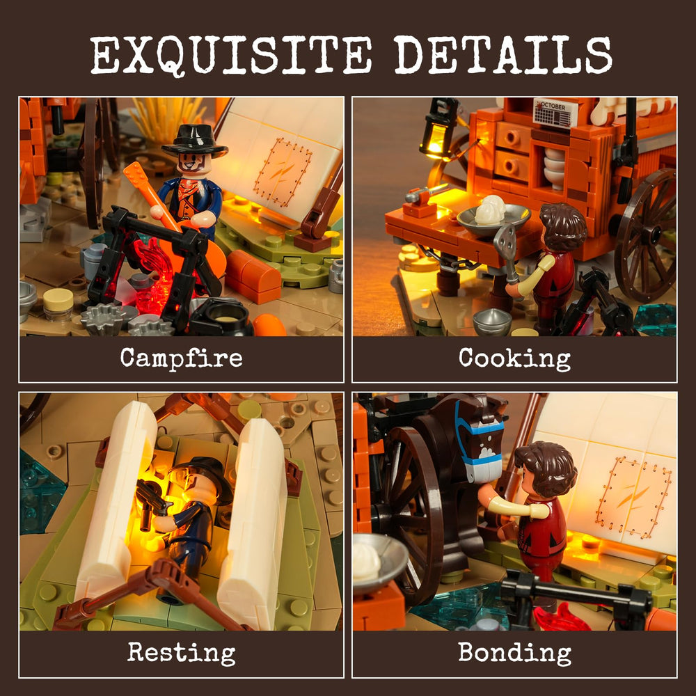 Lumibricks campfire lighting creates warm, evocative ambiance