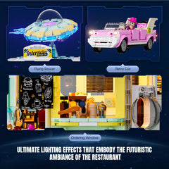 Lumibricks Interstellar Diner carport with convertible offers versatile arrangement options.