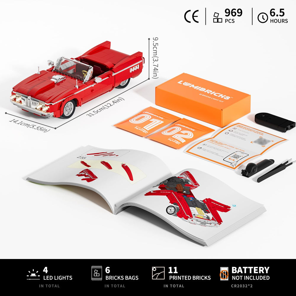 Lumibricks Low Rider interior and seats evoke vintage vibe inside the model.