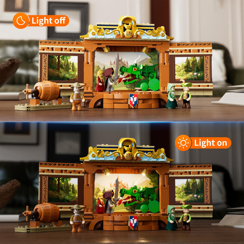 Lumibricks Medieval Troupe Stage modular setup for touring or fixed performances