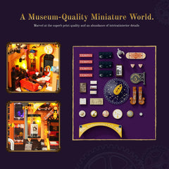 Lumibricks gear-operated elevator moves a passenger for a tactile display moment.