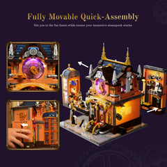 Lumibricks memory crystals illuminate the set, enhancing mood lighting for photos.