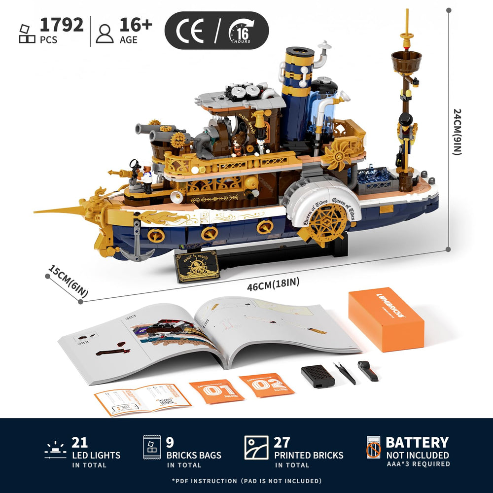 Lumibricks top-deck access reveals interior cabin for exploration.