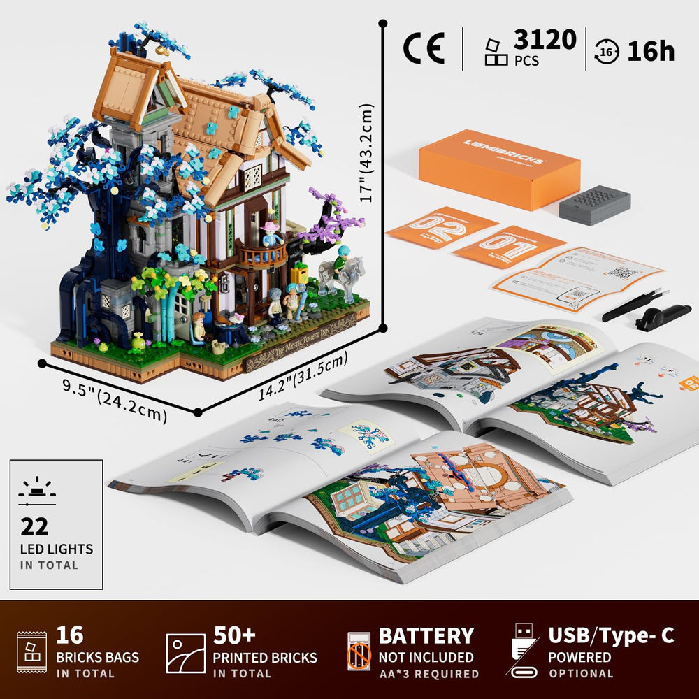 Lumibricks Sylvan-Inn forest retreat scene offers a serene display.
