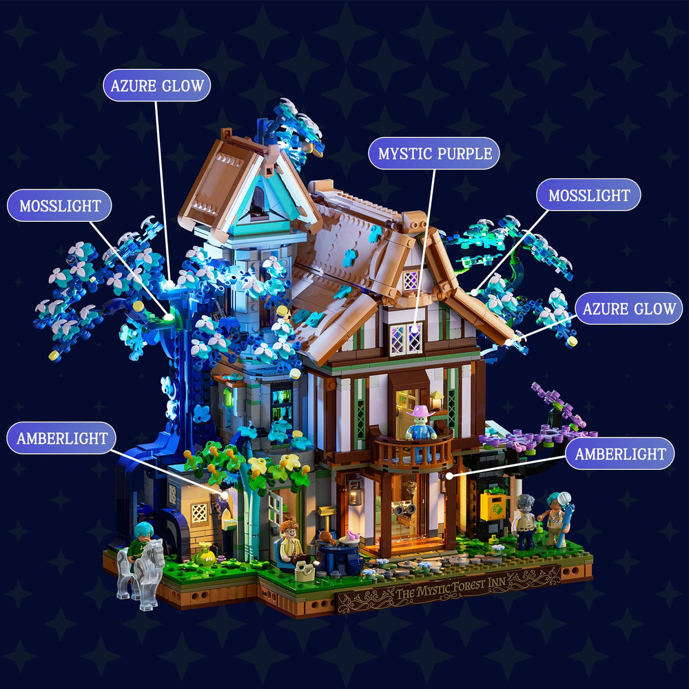 Lumibricks Sylvan-Inn golden apples on trees invite storytelling details.
