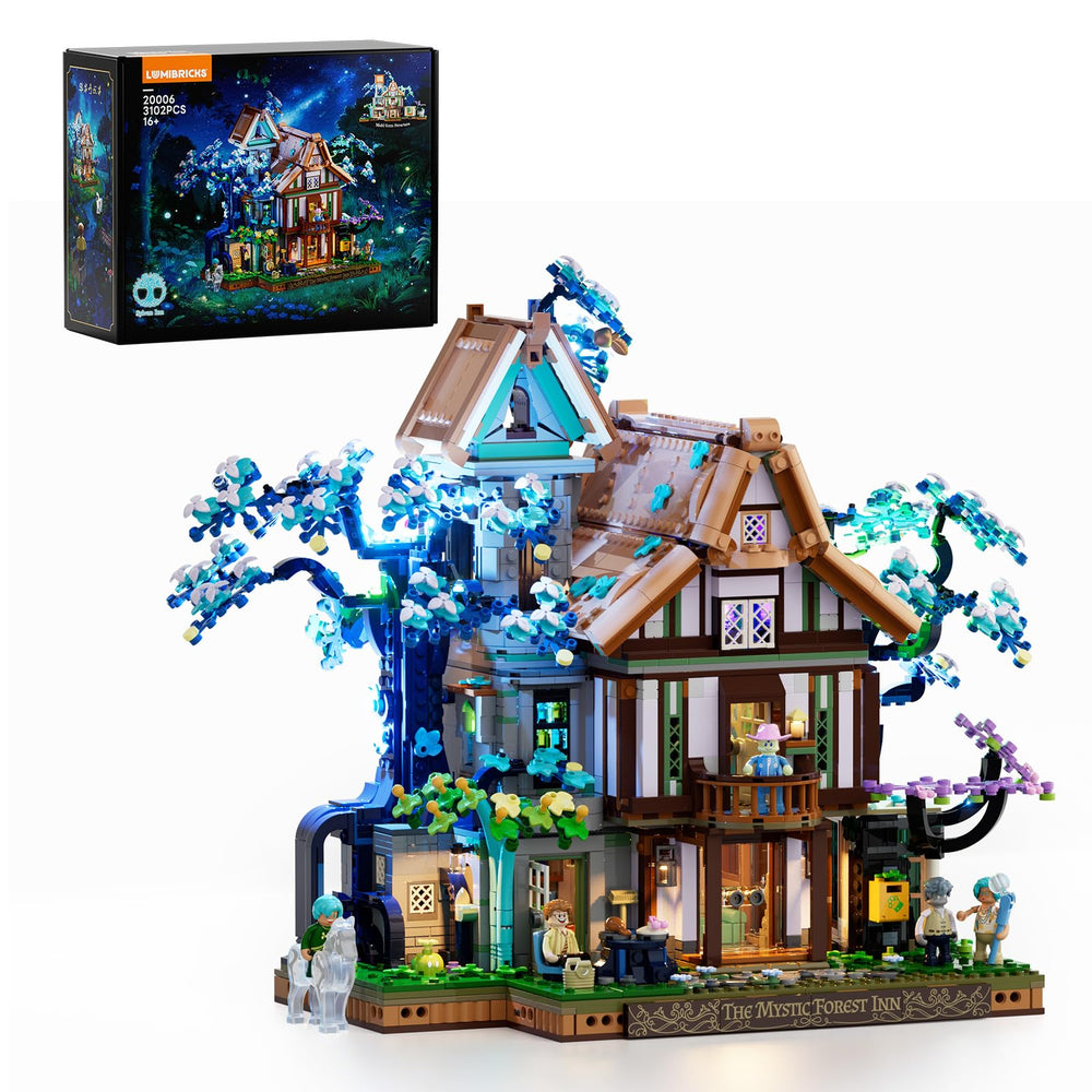 Lumibricks Sylvan-Inn treehouse exterior for display and storytelling ambiance.