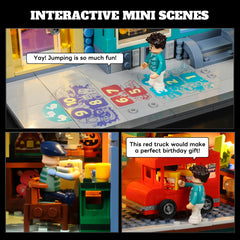 Lumibricks vintage car models and clay toys add authentic retro charm.