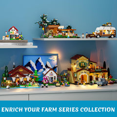 Lumibricks Warm cottage lighting creates cozy ambiance as day turns to night