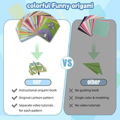 Lumikidz colored pattern paper ready for folding and flights.
