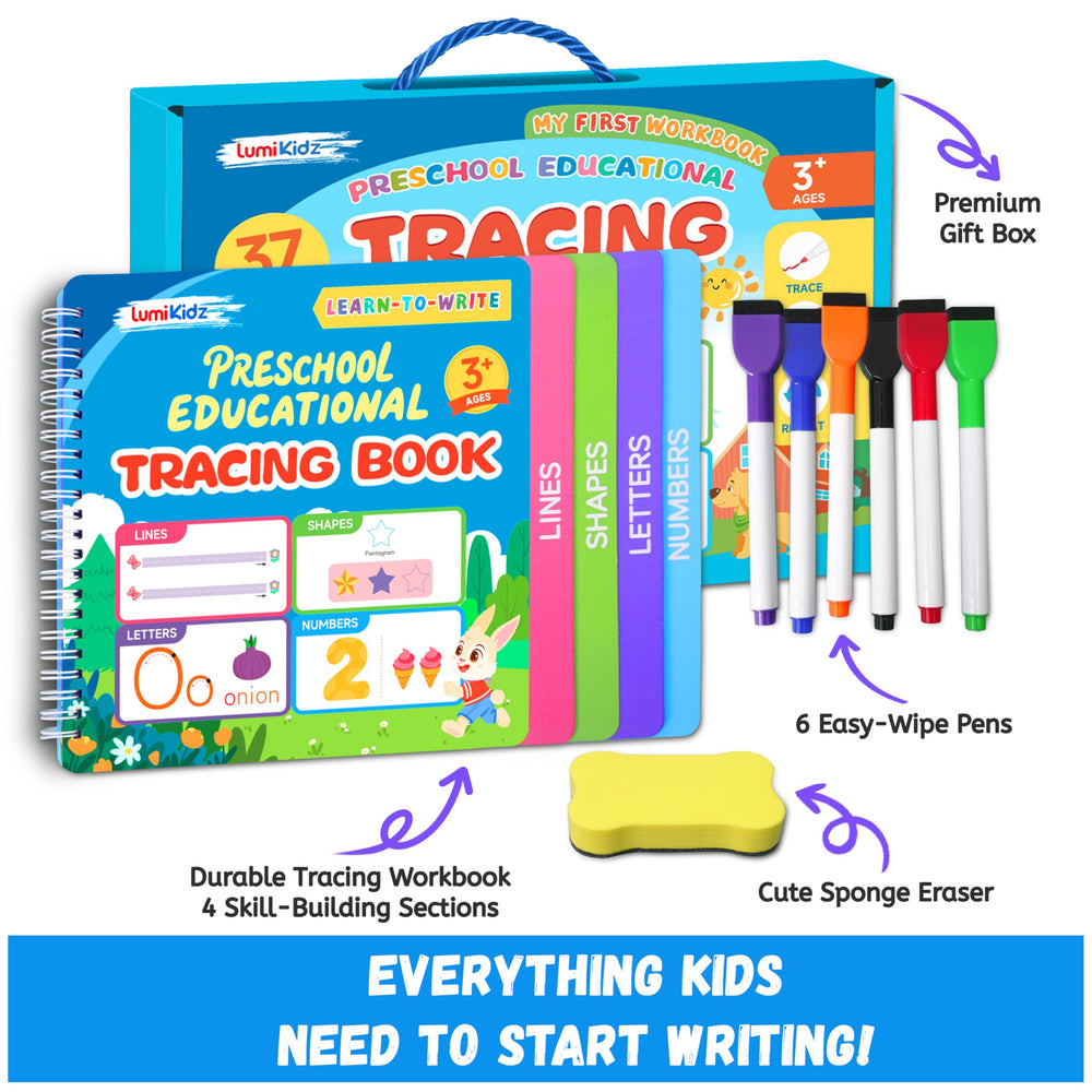 Lumikidz dry-erase markers set provides vibrant, reusable handwriting practice