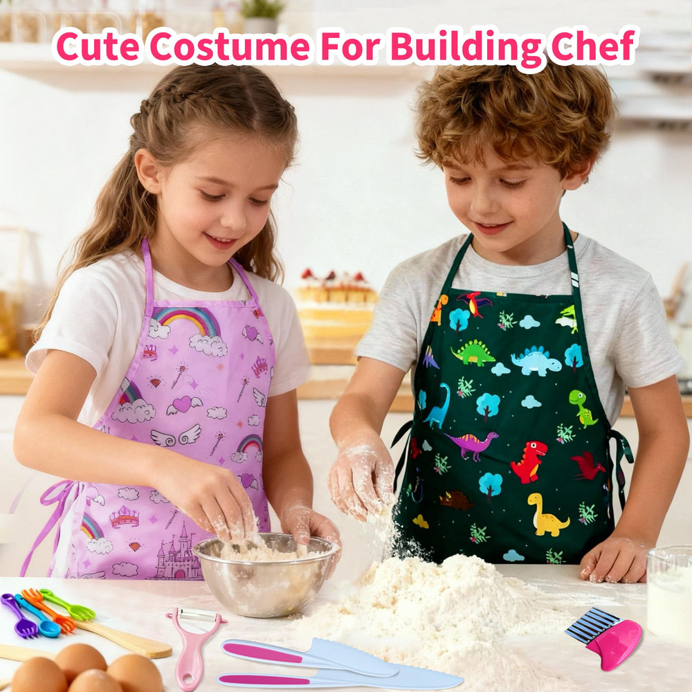 Lumiparty wooden rolling pin, whisk, and spoons for hands-on mixing fun