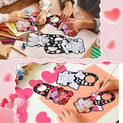 Lunmon monster-themed doorknob signs encourage creativity during classroom projects and Valentine celebrations