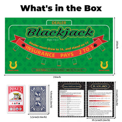 Lunorvexia blackjack-table-topper felt offers smooth dealing and easy cleanup.