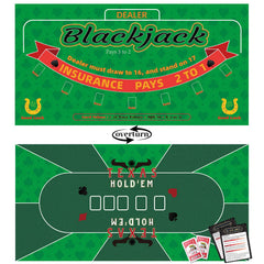 Lunorvexia double-sided poker mat surface for Texas Hold’em and Blackjack at home.