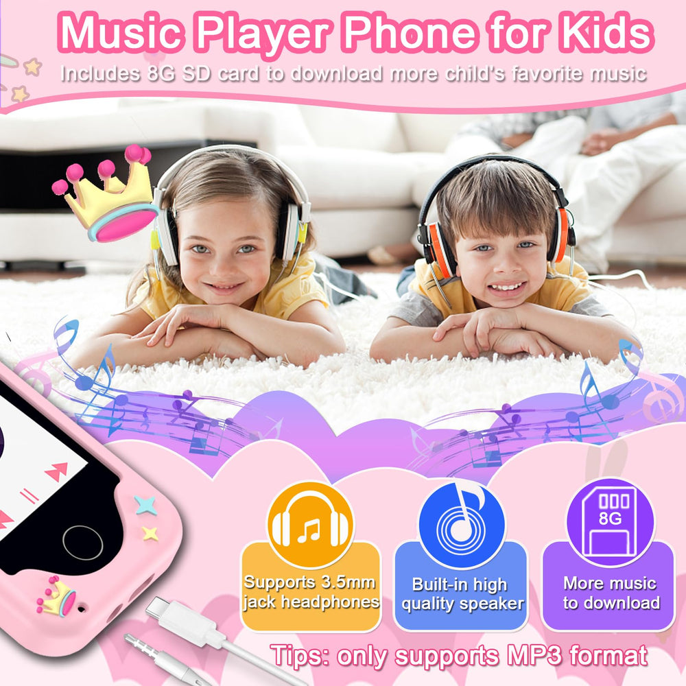 Luoba Kids Phone 600mAh battery offers longer playtime between charges.