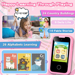 Luoba Kids Phone dual-camera enables selfies and quick moments capture.