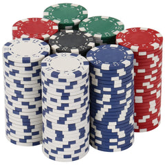 LUOBAO blue poker chip close-up showing authentic casino feel for home games