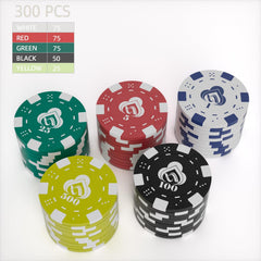 LUOBAO red poker chip close-up emphasizes table visibility