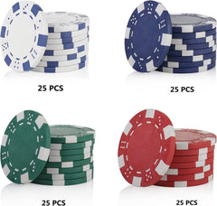 LUOBAO 39mm chips provide balanced weight for smooth dealing.