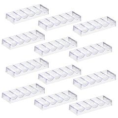 LUOBAO acrylic poker chip tray in clear finish organizing up to 100 chips during games.