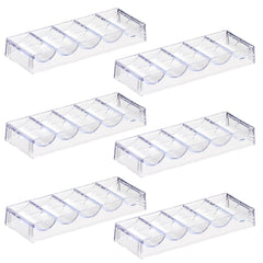 LUOBAO acrylic poker chip tray in clear view keeps up to 100 chips organized during games.