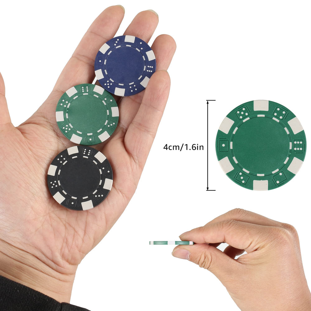 LUOBAO dice-striped design chips offer classic casino aesthetics and reliable gameplay.