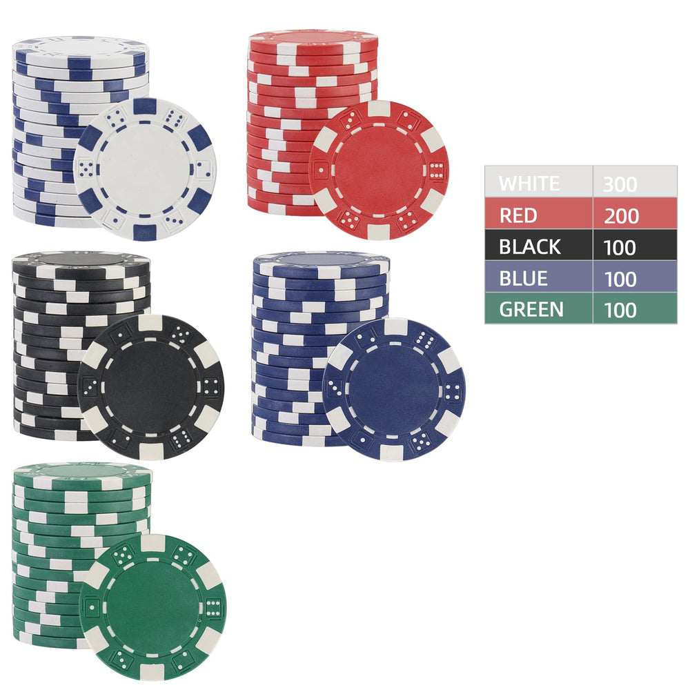 LUOBAO heavy 11.5g poker chips offer solid balance for reliable handling.