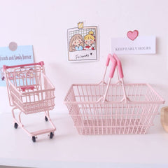LUOZZY pink mini grocery set supports role-play in dollhouses
