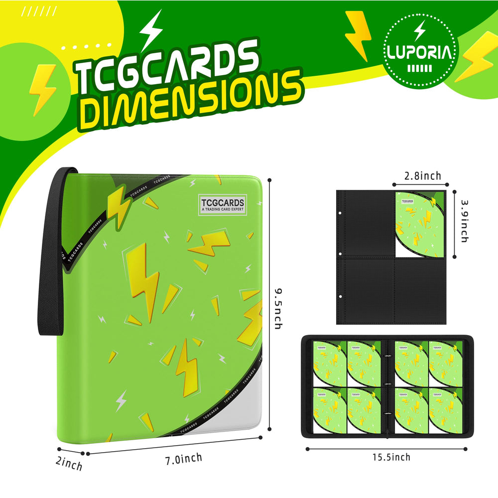 Luporia binder with 50 removable sleeves for expanding MTG/TCG collections